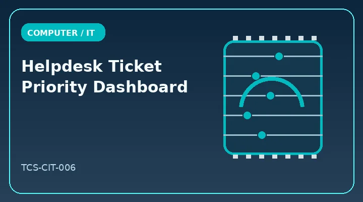 Helpdesk Ticket Priority Dashboard illustrative project image