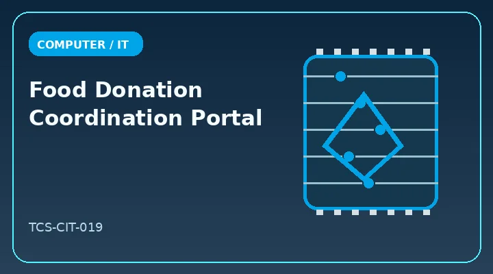 Food Donation Coordination Portal illustrative project image