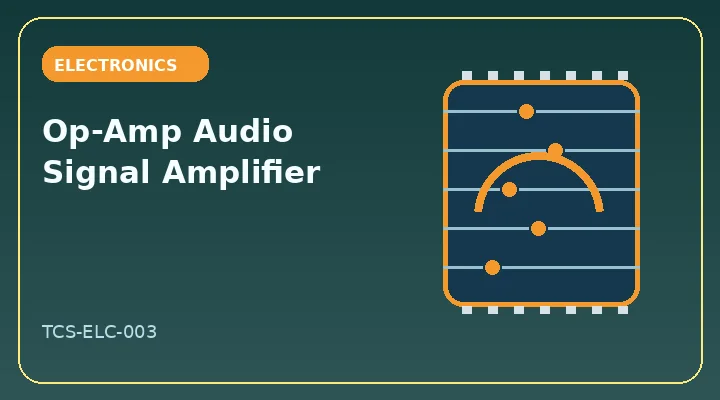 Op-Amp Audio Signal Amplifier illustrative project image