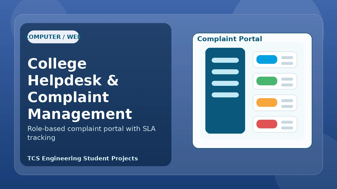 College Helpdesk and Complaint Management System illustrative project image