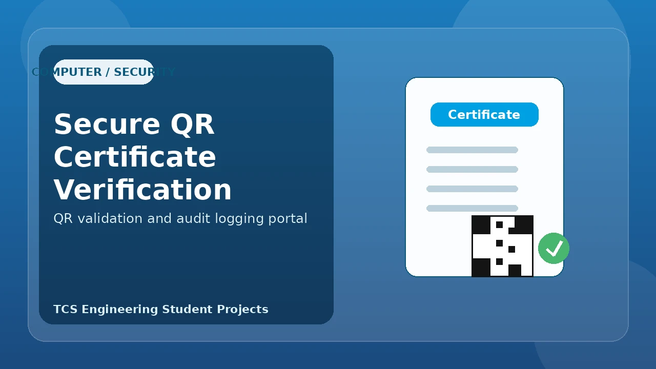 Secure QR Certificate Verification Portal illustrative project image