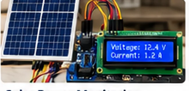 Solar Panel Power Monitoring Station concept illustration